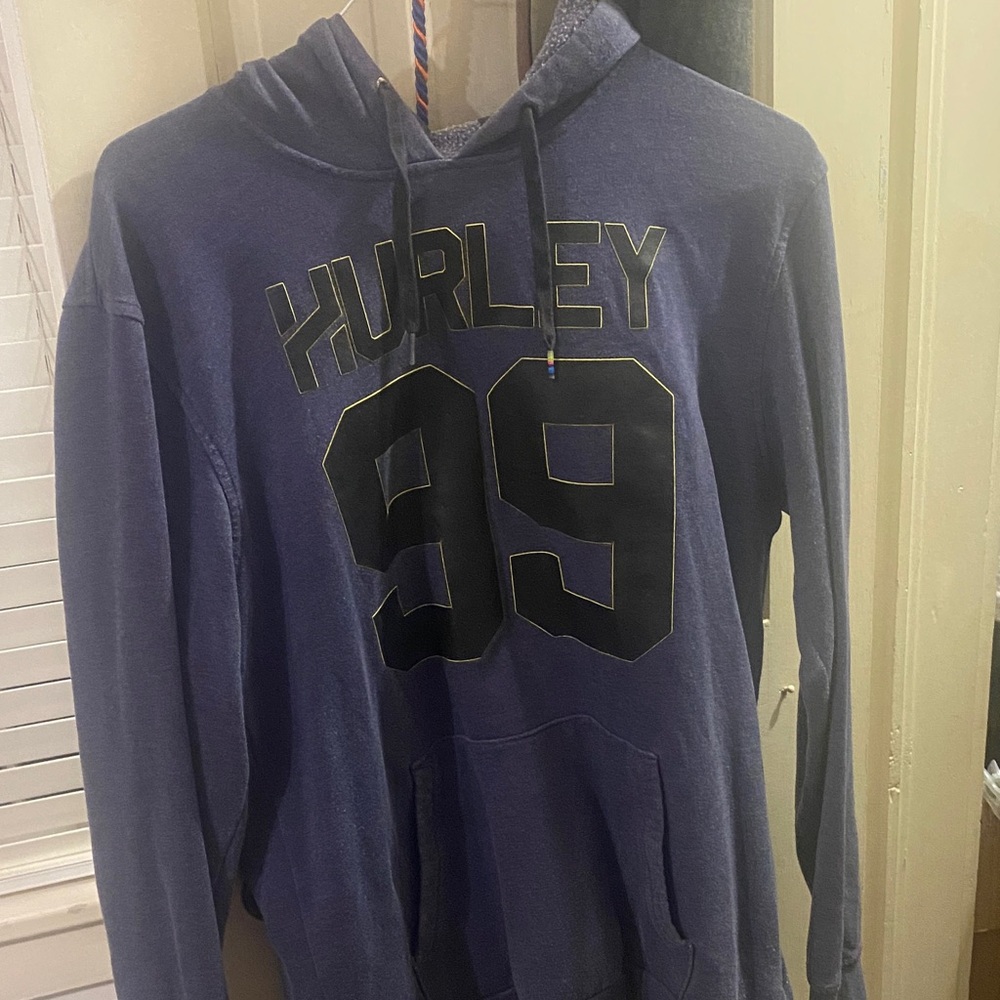 Hurley Navy Hoodie with Black Print